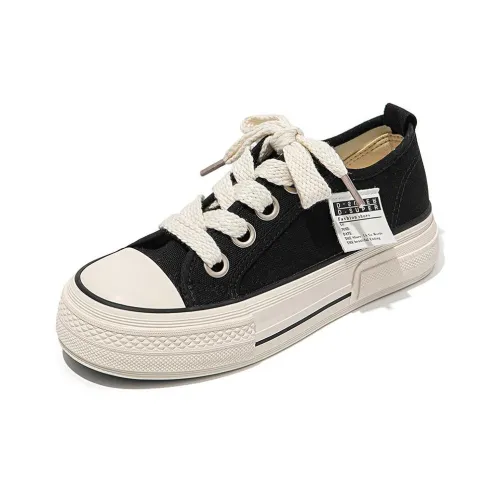 DD&OO Canvas Shoes Women's Low-Top Black