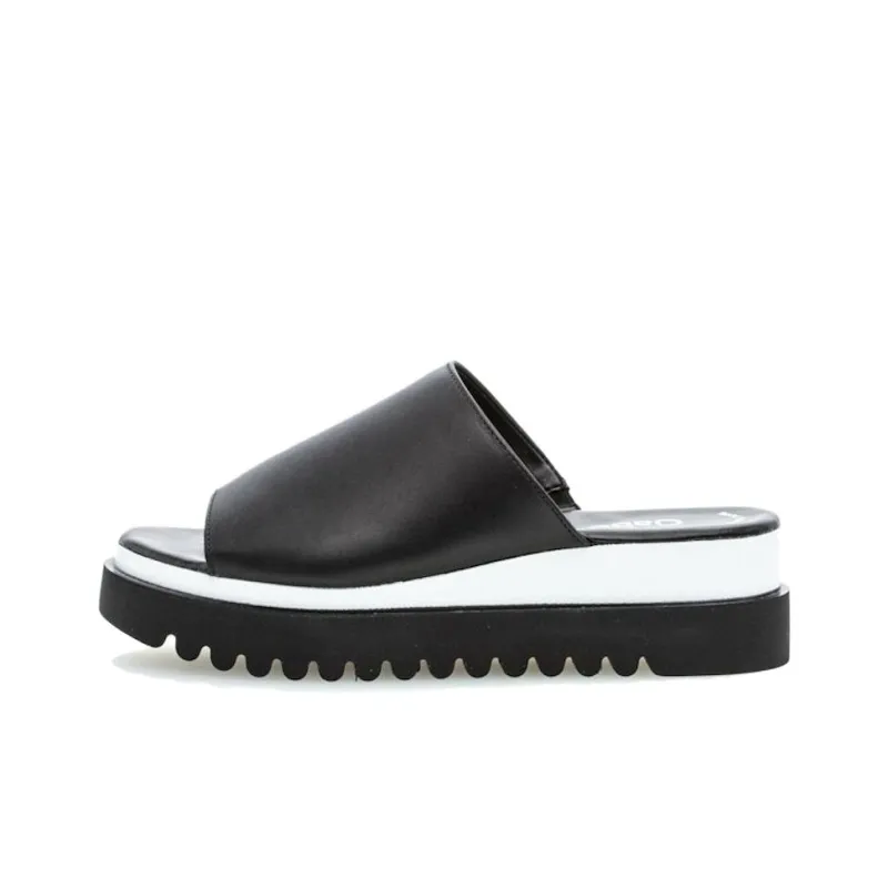 Gabor Slide Slippers Women's Black-0