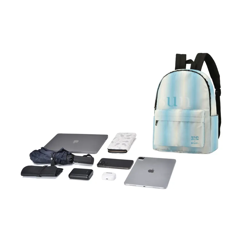 ONRF Polyester Backpack Medium Size Unisex Blue White-4