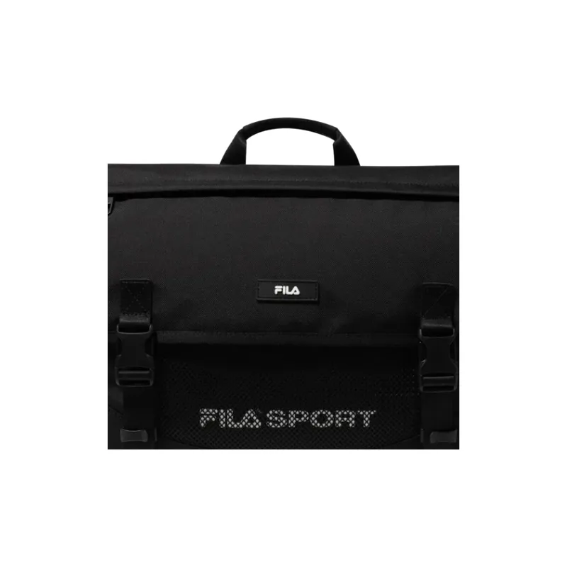 FILA Nylon Messenger Bag, Crossbody Bag, Shoulder Bag Medium Size Unisex Black-2