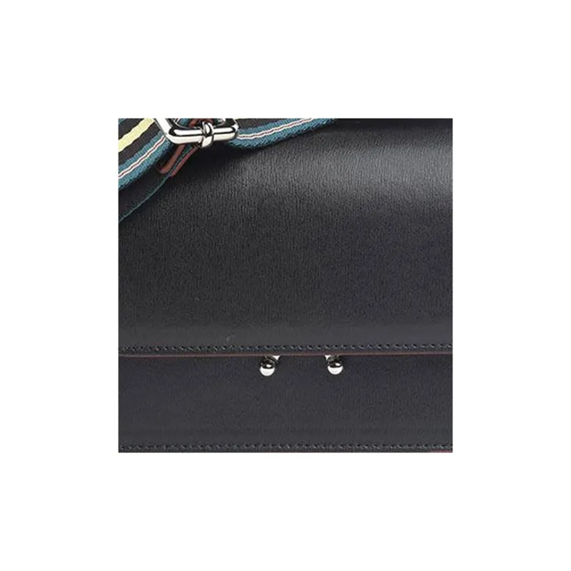 MARNI Trunk Calfskin Shoulder Bag Crossbody Bag Women's Black-3