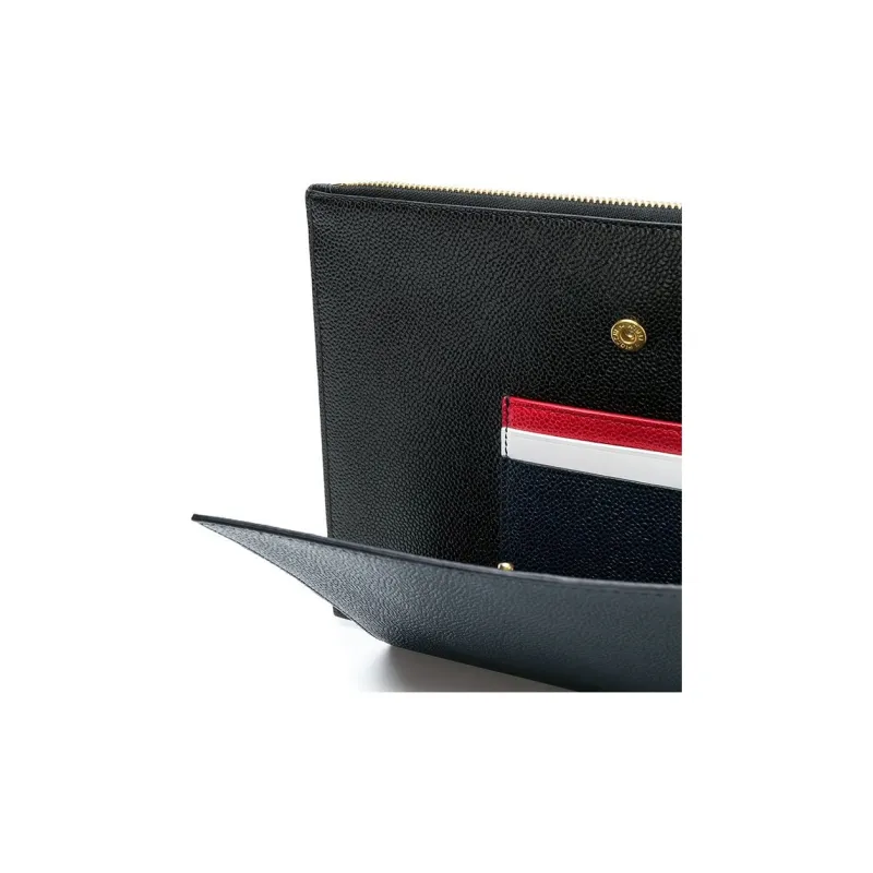 THOM BROWNE· Cow Leather Clutch Men's Blue-2