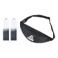 Black Fanny Pack+White Gray Cooling Arm Sleeves
