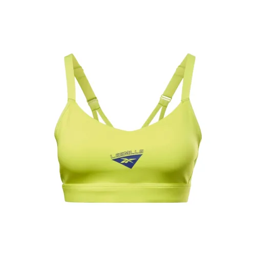Reebok CYCLED Collection LM Lux Strappy Sports Bra Sports Underwear Women's Acid Yellow