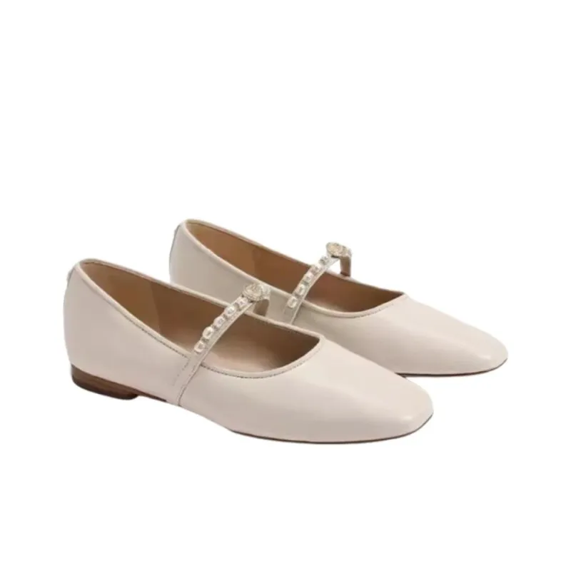SAM EDELMAN Flat Mary Jane Shoes Women's White-2