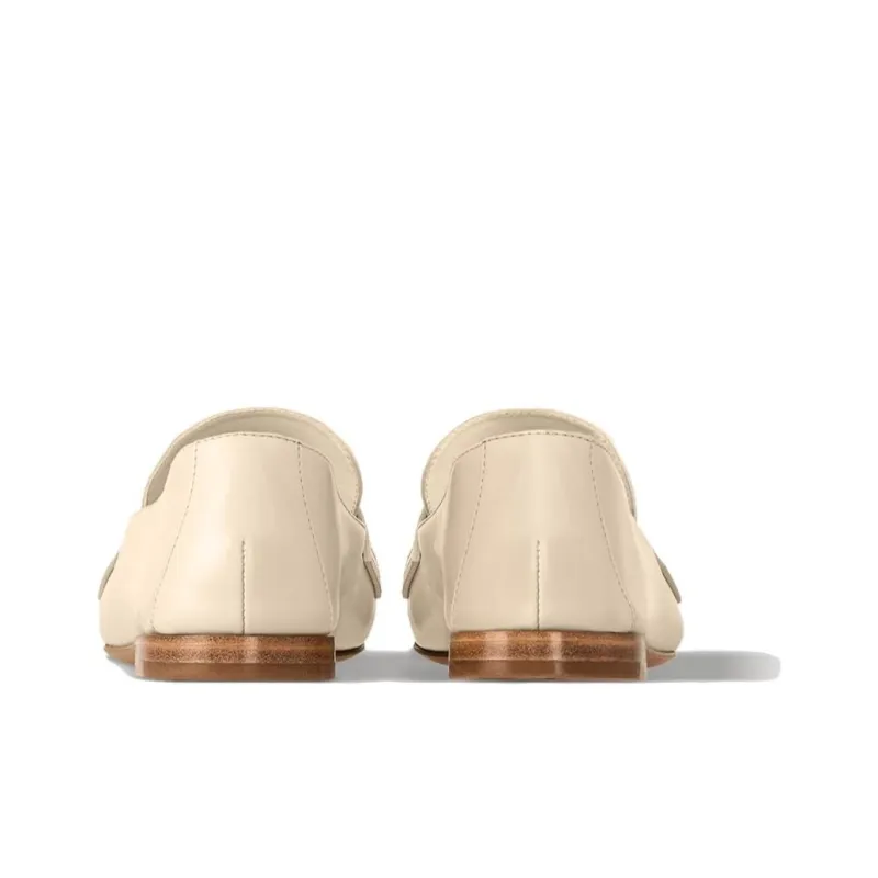 LOUIS VUITTON Capri Loafers Women's Beige-4