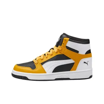 PUMA Rebound Layup Cushioning Wear-Resistant High-Top Skateboard Shoes Unisex Orange Yellow