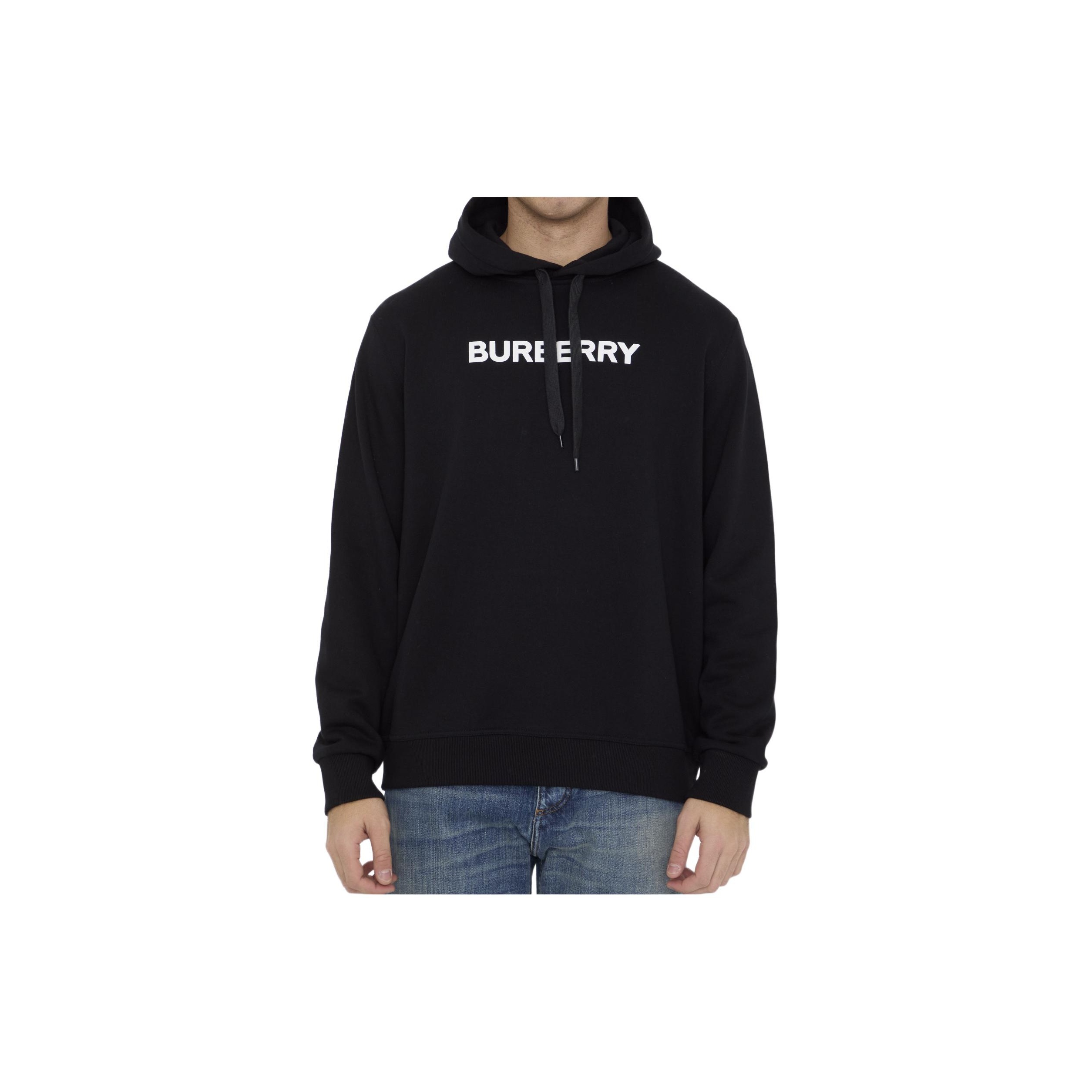 Burberry Logo Printed Drawstring Hoodie M - POIZON Burberry Logo Printed Drawstring Hoodie M - POIZON
