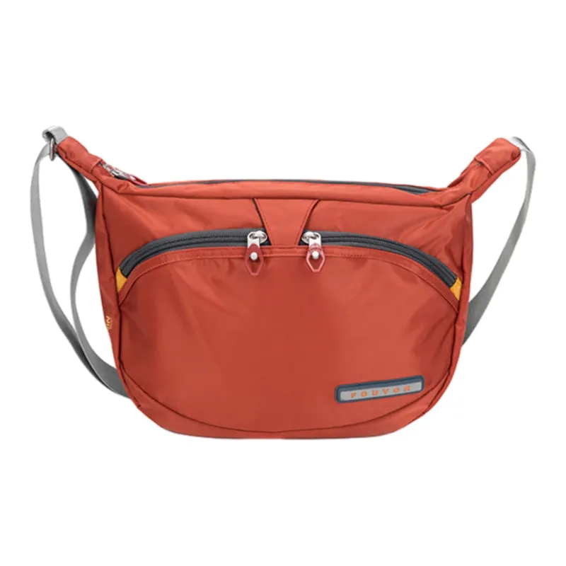 FOUVOR Nylon Fabric Shoulder Bag Crossbody Bag Regular Unisex Chestnut Red/Classic Black/Romantic Purple/Turquoise Blue-0