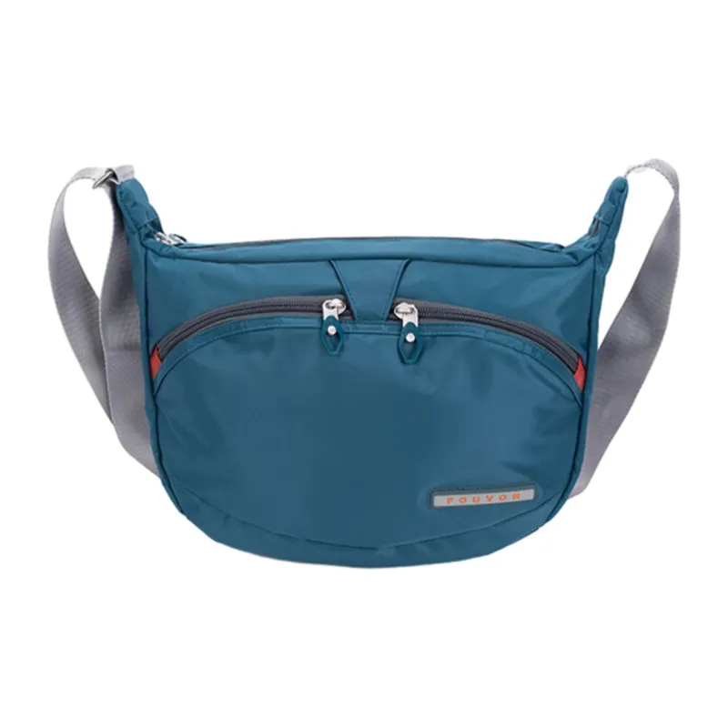 FOUVOR Nylon Fabric Shoulder Bag Crossbody Bag Regular Unisex Chestnut Red/Classic Black/Romantic Purple/Turquoise Blue-16
