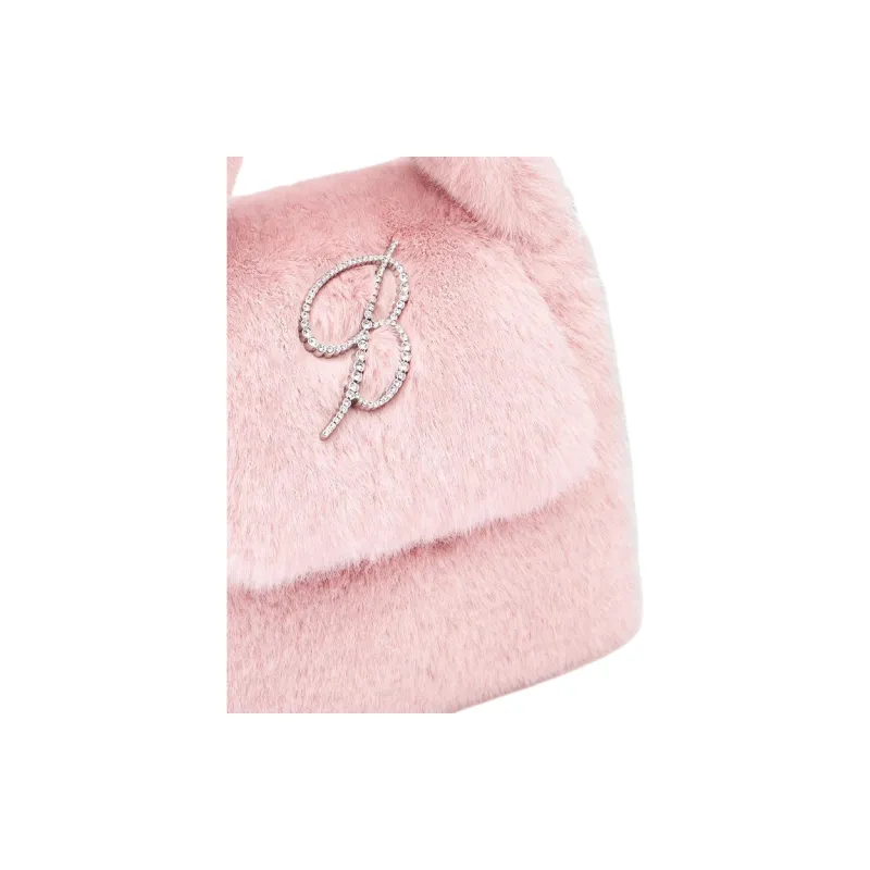 Blumarine Faux Fur Handbag Women's Pink-3