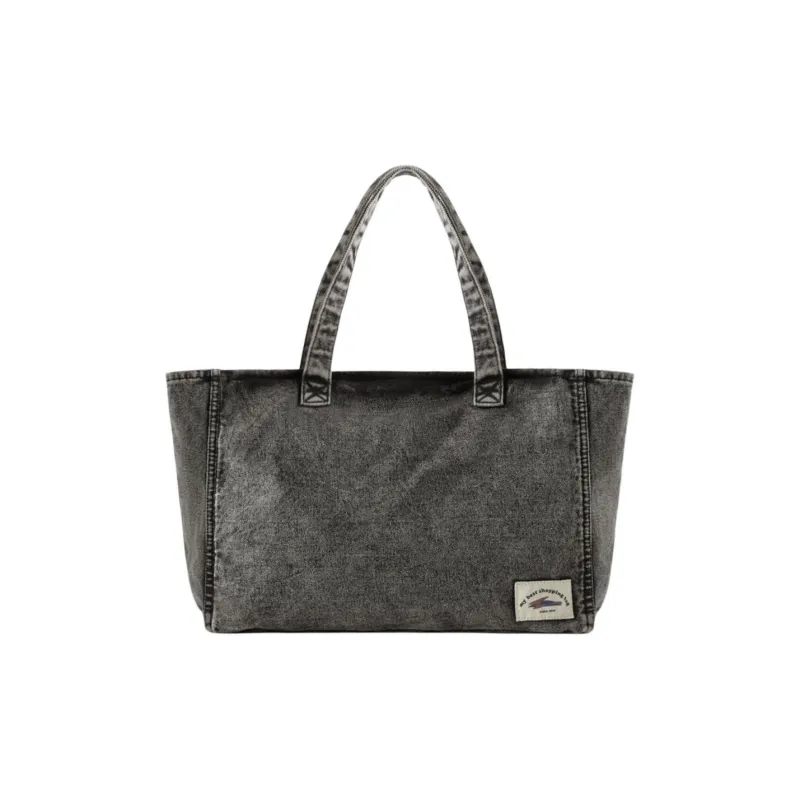 ZARA Cotton Tote Bag Shopping Bag Handbag Shoulder Bag Regular Women's Gray-0