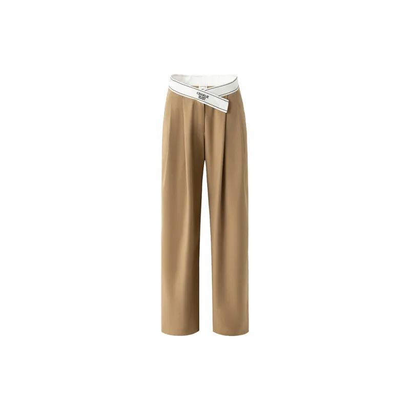 Charlie Luciano Casual Pants Women's Khaki-1
