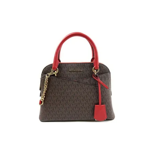 MICHAEL KORS Jet Set Coated Canvas Shoulder Bag Crossbody Bag Handbag Medium Size Women's Red & Brown