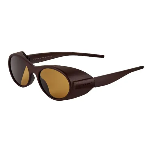 GIVENCHY Polyamide Nylon Irregular Shape Sunglasses Women's Brown