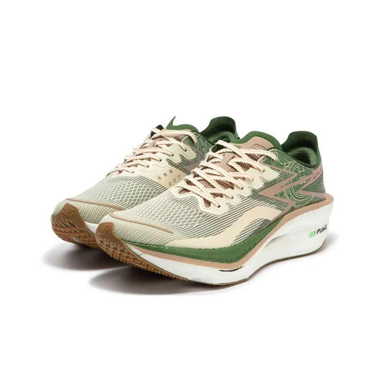 361° Fly Burn 3 Cushioning Anti-Slip And Wear-Resistant Rebound Low-Top Running Shoes Unisex White Green-2