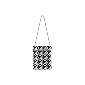 ISSEY MIYAKE Polyvinyl Chloride Resin Shoulder Bag Crossbody Bag Unisex White & Black