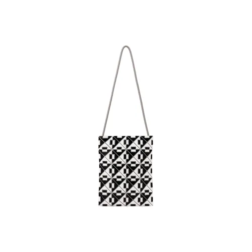 ISSEY MIYAKE Polyvinyl Chloride Resin Shoulder Bag Crossbody Bag Unisex White & Black