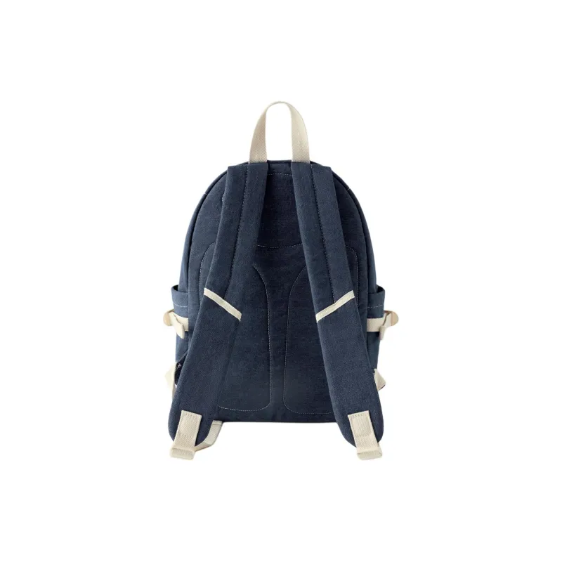 ZARA Cotton Blended With Polyester Backpack Regular Men's Blue Denim-2