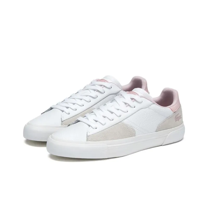 LACOSTE Low Top Skateboard Shoes Women's White-2