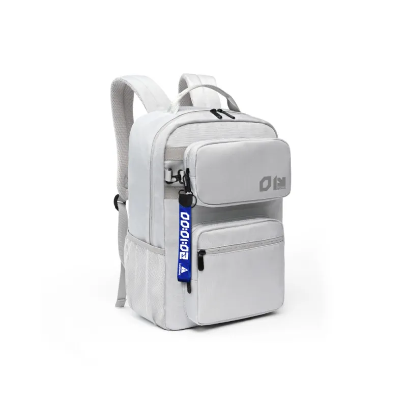 ElevethSign Nylon Backpack Large Size Unisex Gray/Black-4