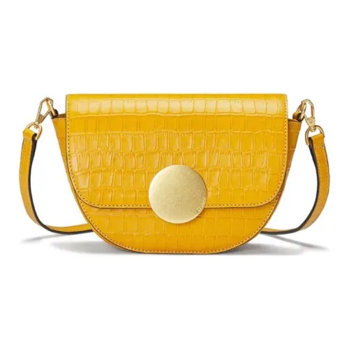 ORYANY Leather Handbag Shoulder Bag Crossbody Bag Women's Contour Yellow