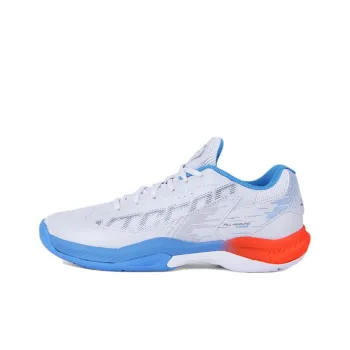 VICTOR Cushioned Slip Resistant Abrasion Resistant Low Top Badminton Shoes Unisex White Blue