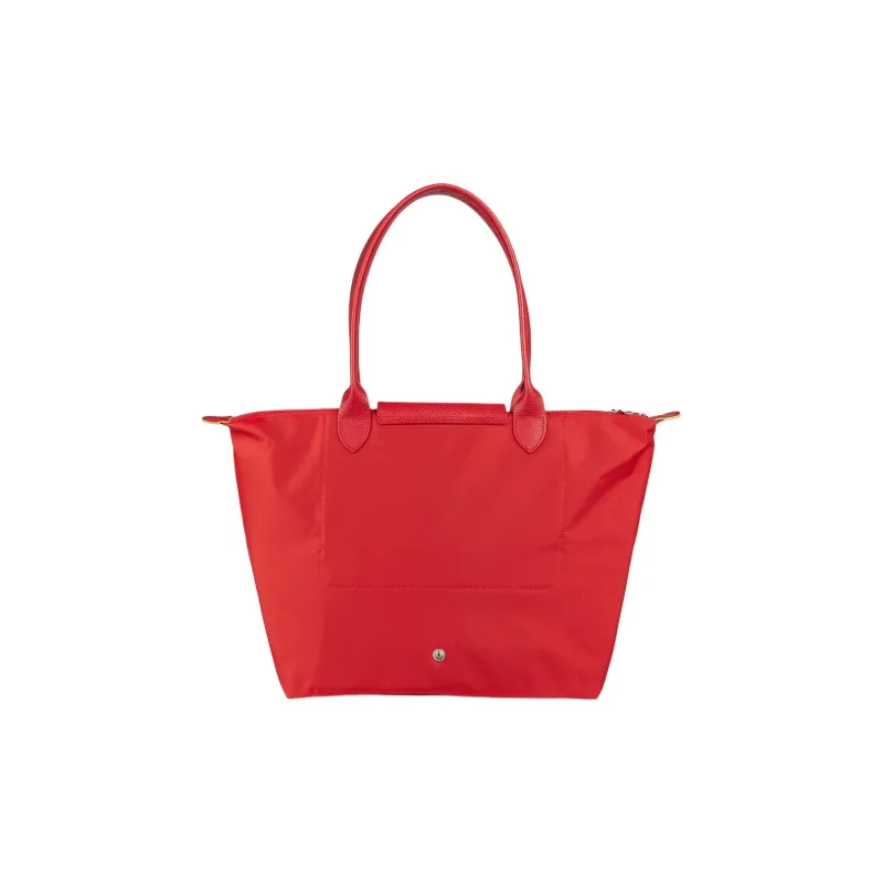 LONGCHAMP Le Pliage Green Recycled Canvas With Leather Trim Dumpling Bag Handbag, Shoulder Bag Women's Tomato Red-3