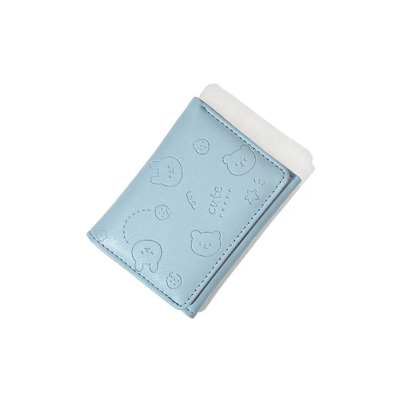 HAWA PU Card Holder Wallet Regular Women's White/Pink/Black/Blue/Green-10