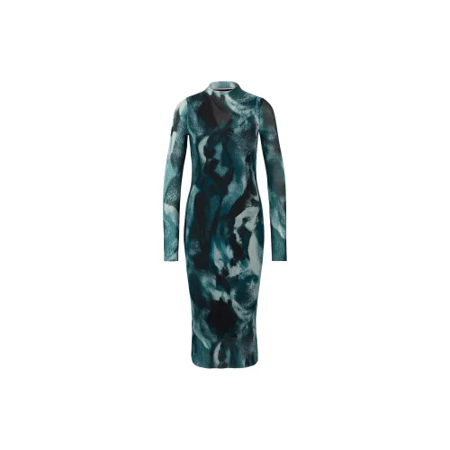 HUGO BOSS Long-Sleeved Dresses Women's Dark Green