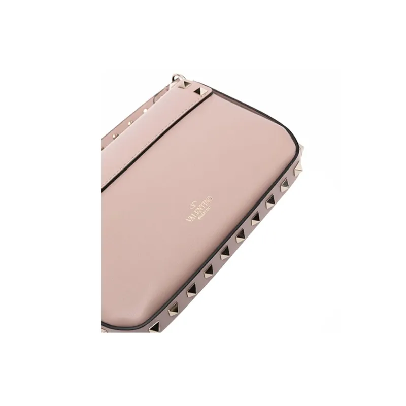 Valentino Leather One Shoulder Handbag Women's Pink-2