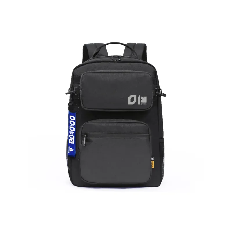 ElevethSign Nylon Backpack Large Size Unisex Gray/Black-6