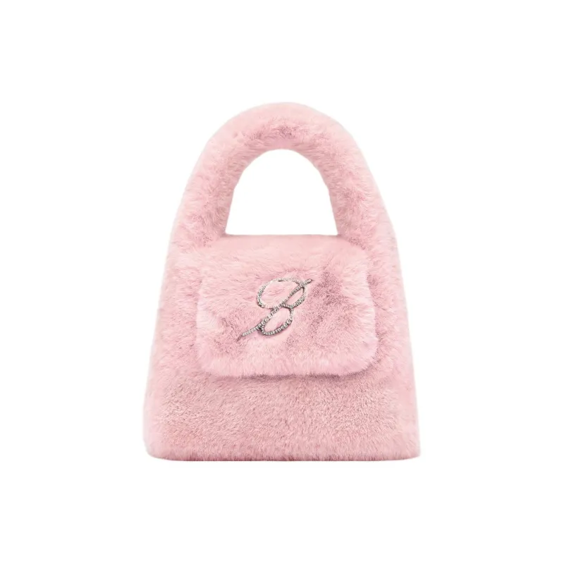 Blumarine Faux Fur Handbag Women's Pink-0