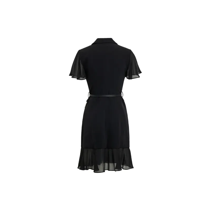 AUI Short Sleeved Dress Women's Black-1
