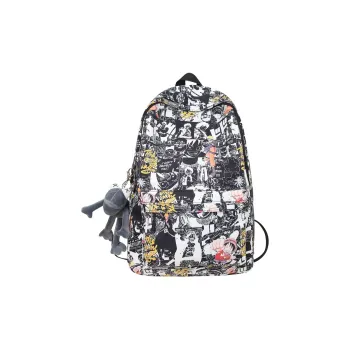 LEXI Nylon Backpack Unisex Black/White