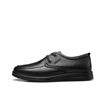 Strongman 3515 Men's Shoes For Spring And Fall Breathable 46 Lace-Up Genuine Leather 47 Dad Shoes