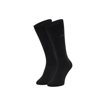 HUGO BOSS Regular-Length Logo Socks In Combed Stretch Cotton Knee-High Socks Men's 1 Pack Black