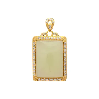 Princess Cui Hetian Jade Pendants Women's Pale Greenish White Jade