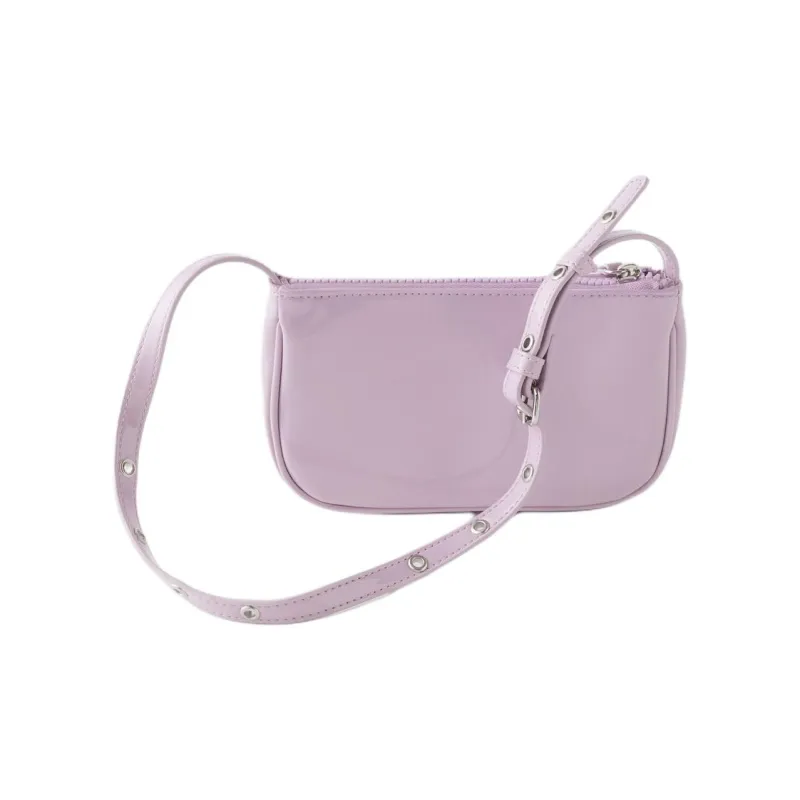 ZARA Polyurethane Shoulder Bag Women's Purple Lilac Color-2