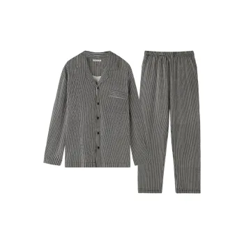 MEITENG Pajama Set Spring And Fall Unisex Dark Gray
