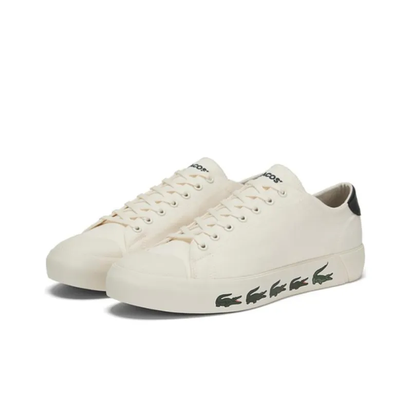 LACOSTE Low Top Skateboard Shoes Men's White-2