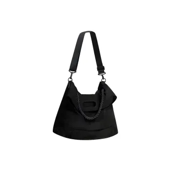 ALOENEY Nylon Shoulder Bag, Crossbody Bag Regular Unisex Black