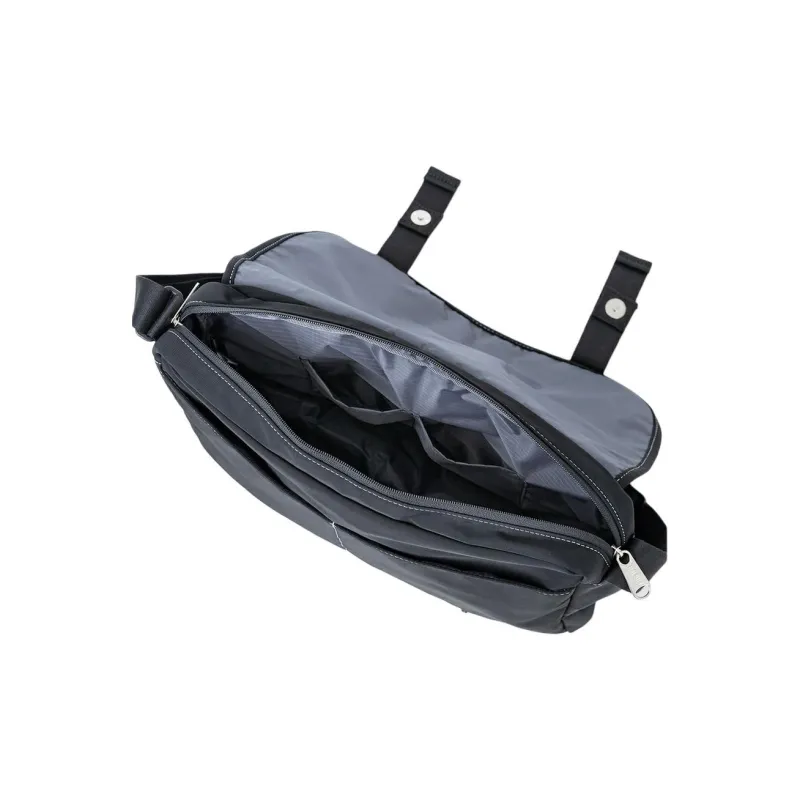 Anello Polyester Messenger Bag Crossbody Bag Shoulder Bag Unisex Black-2