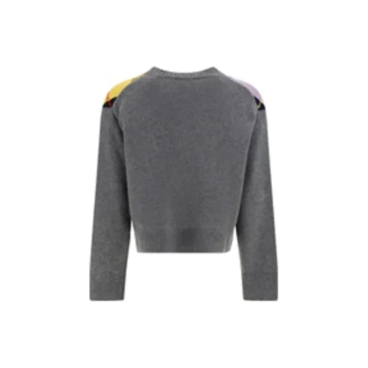GANNI Harlequin Printed Oversized Pullover-1