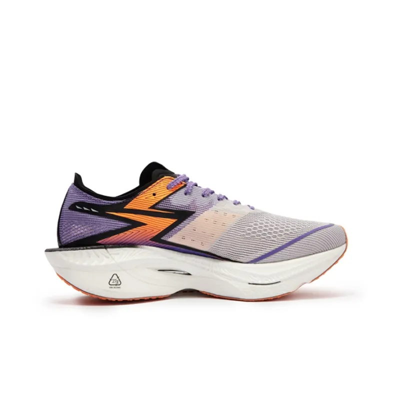 361° Fly Burn 3 Cushioning Anti Slip And Wear Resistant Rebound Low Top Marathon Running Shoes Unisex White Purple-1