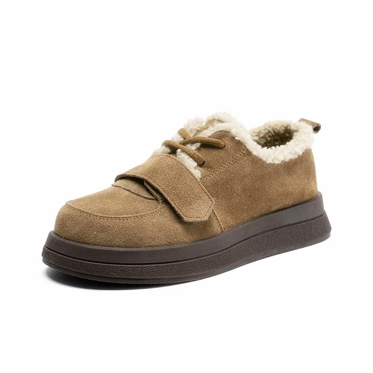 ZHR Lightweight Warm Low-Top Casual Shoes 4cm Women's-2