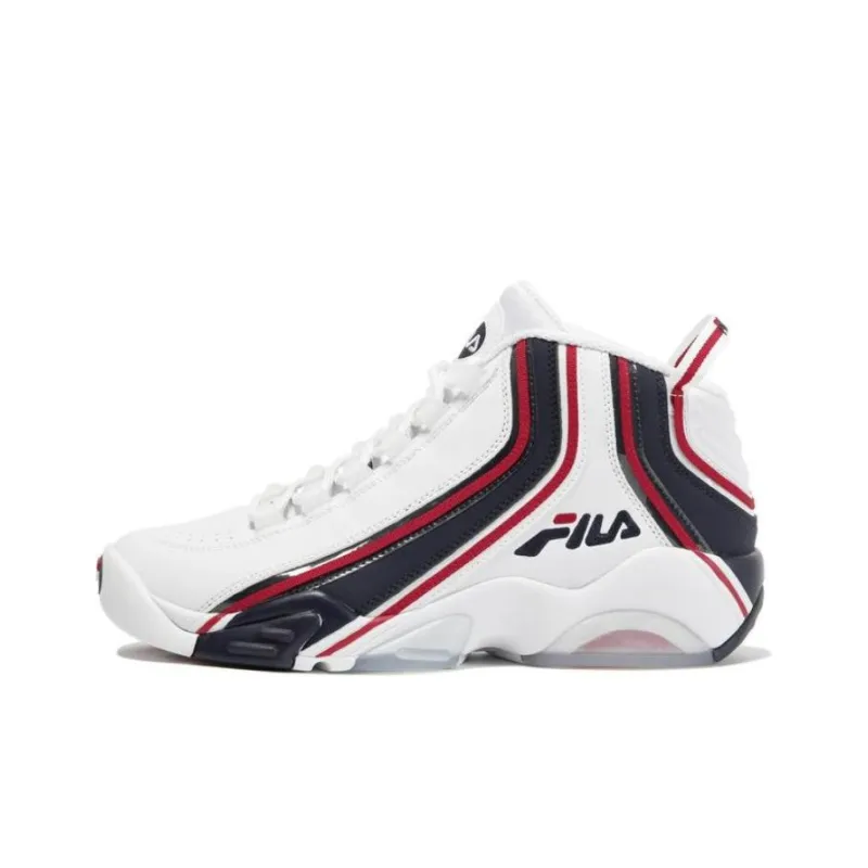 FILA Stack 2 Anti-Slip Wear-Resistant Mid-Top Basketball Shoes Men's White-0
