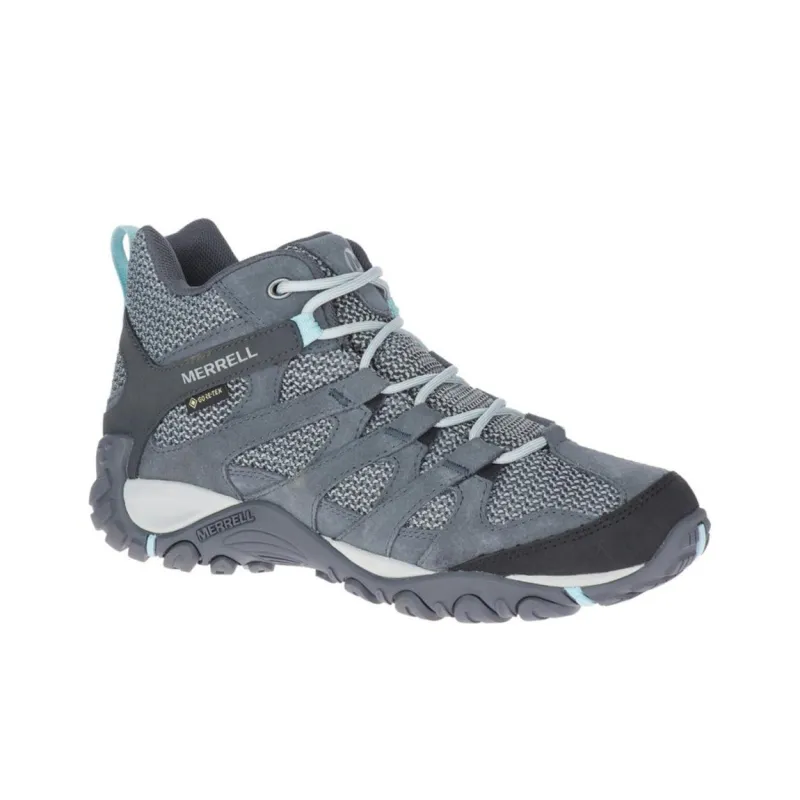 MERRELL Alverstone Mid GTX Anti-Slip Wear-Resistant Mid-Top Outdoor Shoes Women's Gray Blue-1