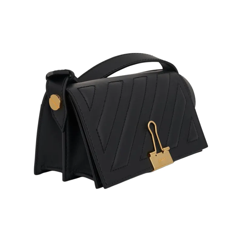 OFF WHITE Cross 21 Shoulder Bag Black/Gold-3