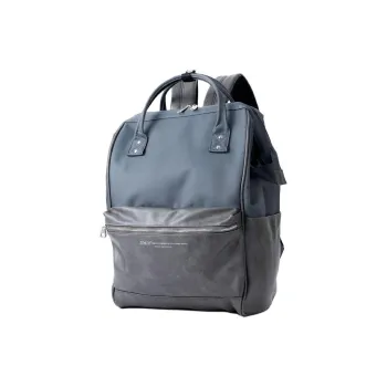 Anello Polyurethane Nylon Backpack Large Size Unisex Gray